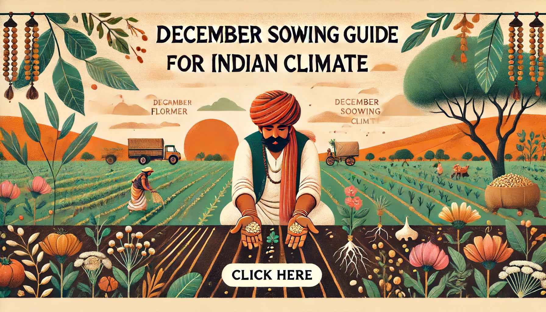 December Sowing Guide for Vegetables, Flowers, and Exotic Herbs in Indian Climate