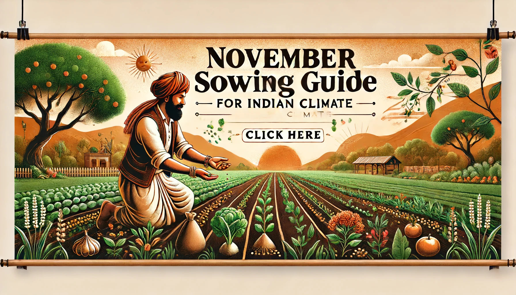 November Sowing Guide for Vegetables, Flowers, and Exotic Herbs in Indian Climate